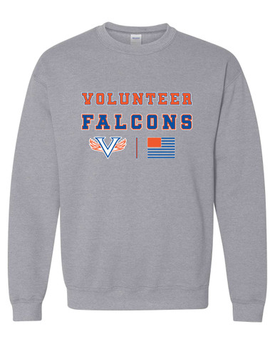 Volunteer Falcons V Wings Spirit Flag Men's Sweatshirt