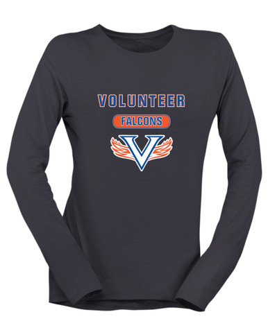 Volunteer Falcons V Wings Mascot #3 Women's LS T-Shirt