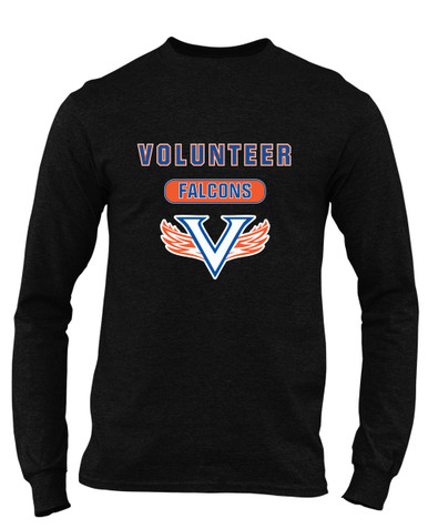 Volunteer Falcons V Wings Mascot #3 Men's LS T-Shirt