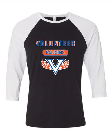 Volunteer Falcons V Wings Mascot #3 Men's Baseball T-Shirt