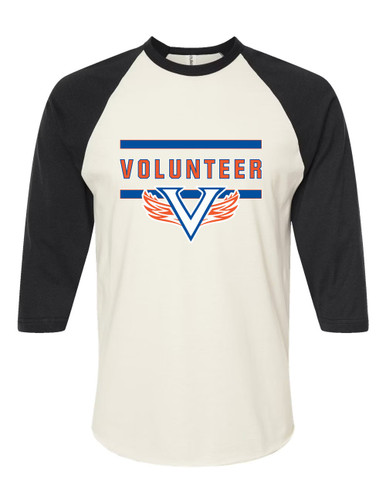 Volunteer Falcons V Wings Mascot #4 Women's Baseball T-Shirt