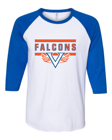 Volunteer Falcons V Wings Mascot #5 Women's Baseball T-Shirt