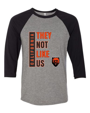 California Grizzlies They Not Like Us #1 Women's Baseball T-Shirt