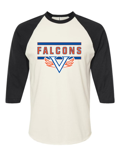 Volunteer Falcons V Wings Mascot #5 Men's Baseball T-Shirt