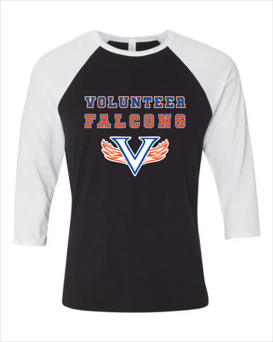 Volunteer Falcons V Wings Spirit Men's Baseball T-Shirt