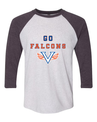 Volunteer Falcons V Wings Go Team Men's Baseball T-Shirt