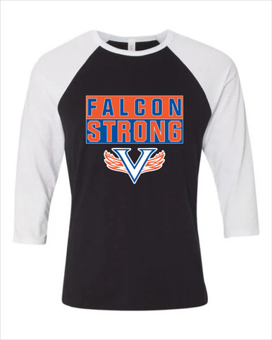 Volunteer Falcons V Wings Strong #1 Women's Baseball T-Shirt