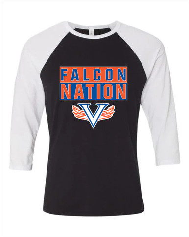 Volunteer Falcons V Wings Nation #1 Men's Baseball T-Shirt