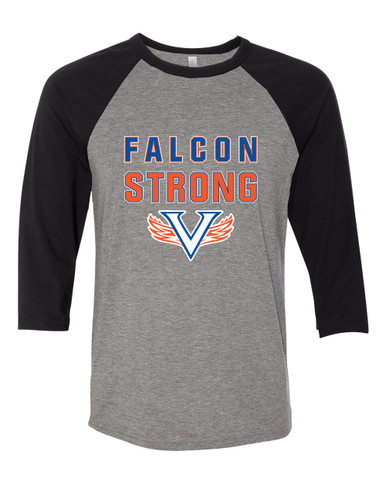 Volunteer Falcons V Wings Strong #2 Women's Baseball T-Shirt