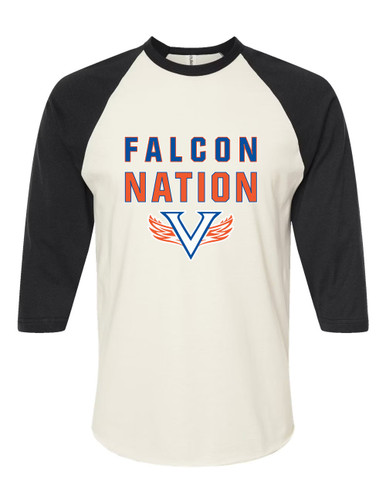 Volunteer Falcons V Wings Nation #2 Women's Baseball T-Shirt