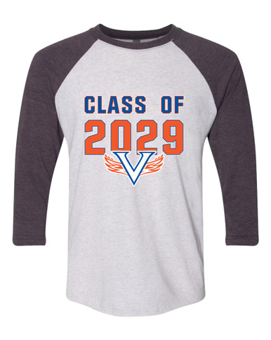 Volunteer Falcons V Wings Class of 2029 Men's Baseball T-Shirt