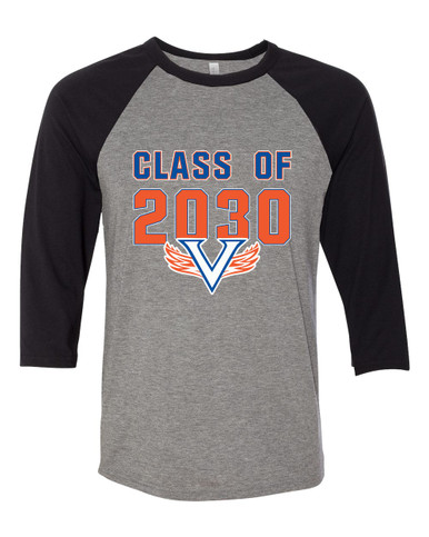 Volunteer Falcons V Wings Class of 2030 Men's Baseball T-Shirt