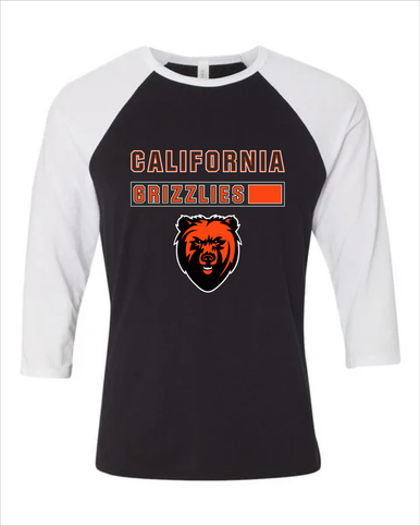 California Grizzlies Mascot #7 Men's Baseball T-Shirt