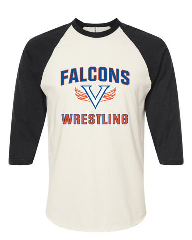 Volunteer Falcons V Wings Wrestling Men's Baseball T-Shirt
