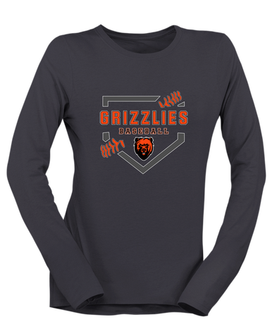 California Grizzlies Baseball #2 Women's LS T-Shirt