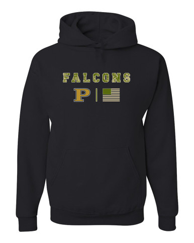 Peddie Falcons Camo Flag Men's Premium Hoodie