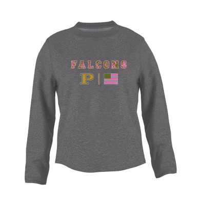 Peddie Falcons Pink Camo Flag Women's Sweatshirt