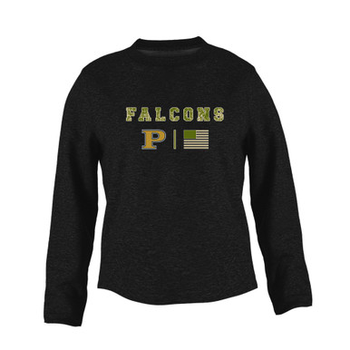 Peddie Falcons Camo Flag Women's Sweatshirt
