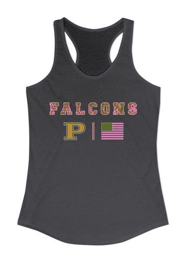 Peddie Falcons Pink Camo Flag Women's Tank Top