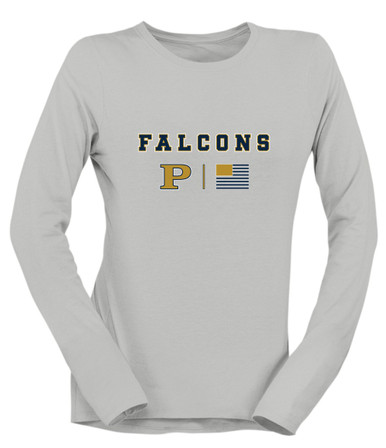 Peddie Falcons Team Colors Flag Women's Premium LS T-Shirt