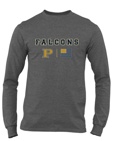 Peddie Falcons Team Colors Flag Men's Premium LS T-Shirt