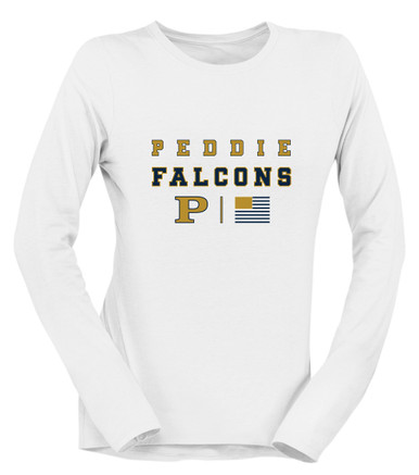 Peddie Falcons Spirit Flag Women's LS T-Shirt