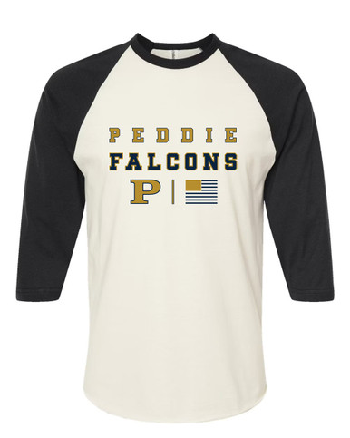 Peddie Falcons Spirit Flag Women's Baseball T-Shirt