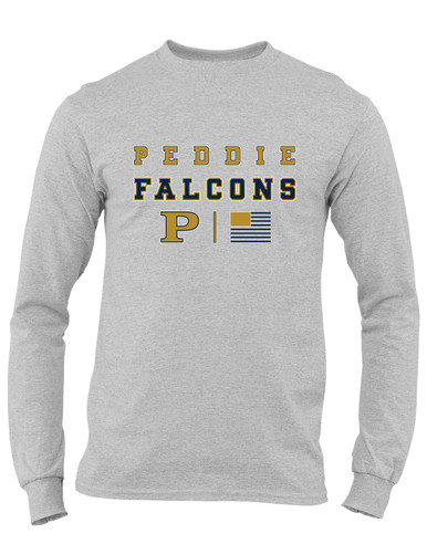 Peddie Falcons Spirit Flag Men's LS T-Shirt