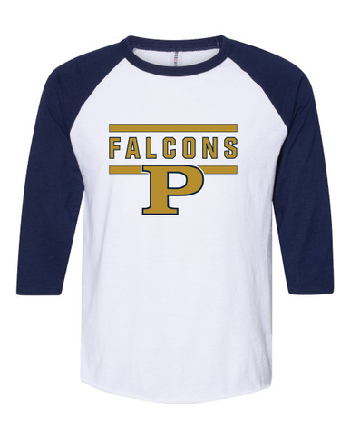 Peddie Falcons Mascot #5 Women's Baseball T-Shirt