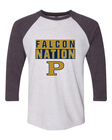 Peddie Falcons Nation #1 Women's Baseball T-Shirt