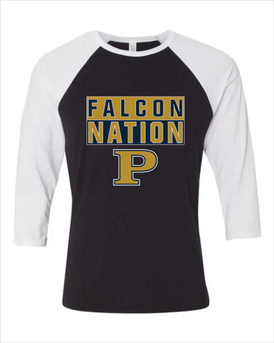 Peddie Falcons Nation #1 Men's Baseball T-Shirt
