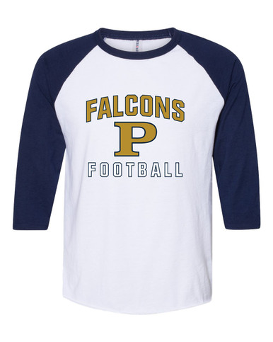 Peddie Falcons Football #1 Men's Baseball T-Shirt