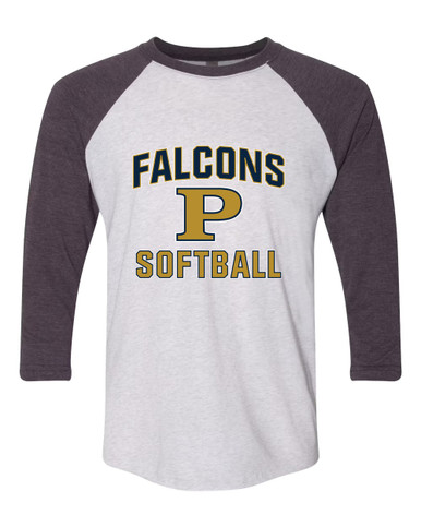 Peddie Falcons Softball #1 Women's Baseball T-Shirt