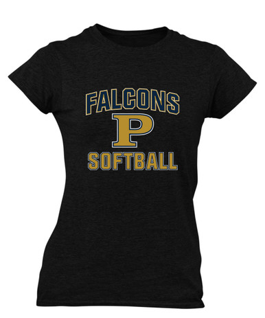 Peddie Falcons Softball #1 Women's Premium SS T-Shirt