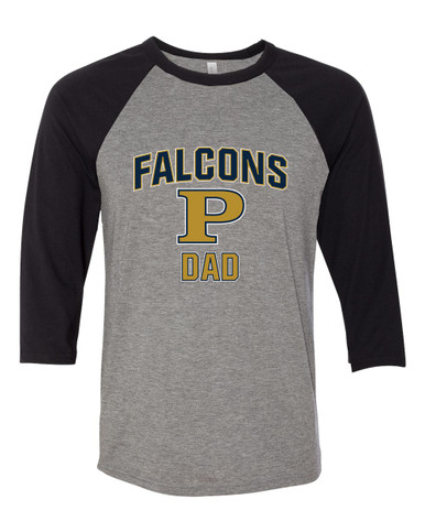Peddie Falcons Dad Men's Baseball T-Shirt