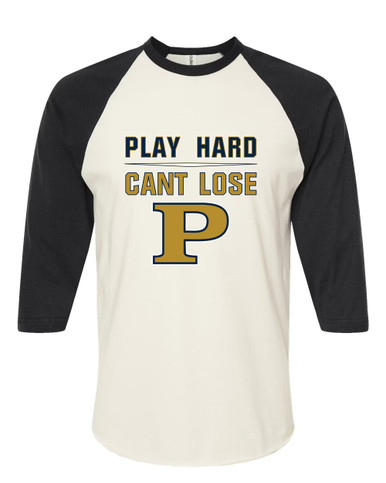 Peddie Falcons Play Hard, Can't Lose Women's Baseball T-Shirt