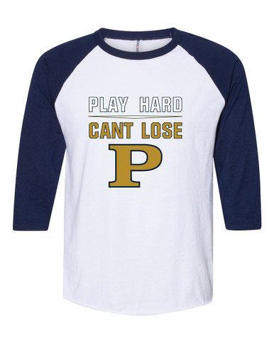 Peddie Falcons Play Hard, Can't Lose Men's Baseball T-Shirt