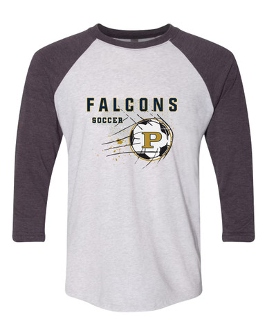 Peddie Falcons Soccer #2 Women's Baseball T-Shirt
