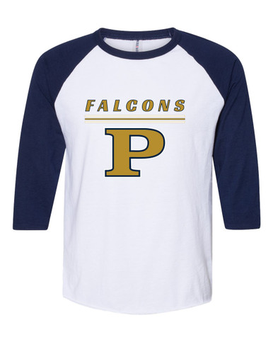 Peddie Falcons Mascot #8 Women's Baseball T-Shirt