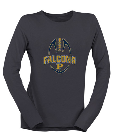 Peddie Falcons Football #5 Women's LS T-Shirt