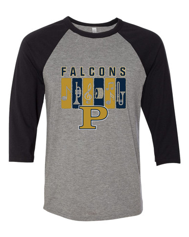 Peddie Falcons Band # 2 Women's Baseball T-Shirt