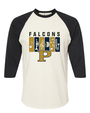 Peddie Falcons Band # 2 Men's Baseball T-Shirt