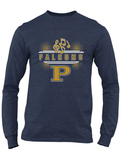 Peddie Falcons Band # 3 Men's LS T-Shirt