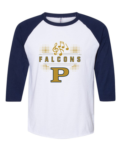 Peddie Falcons Band # 3 Men's Baseball T-Shirt