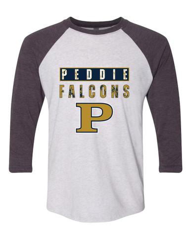 Peddie Falcons Mascot #9 Men's Baseball T-Shirt