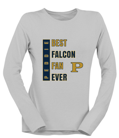 Peddie Falcons Best Falcon Fan Women's LS T-Shirt