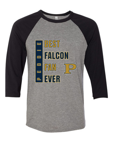 Peddie Falcons Best Falcon Fan Women's Baseball T-Shirt