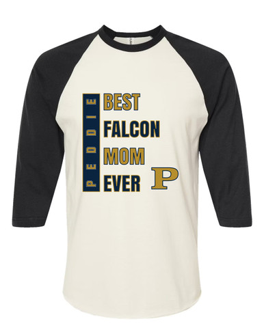 Peddie Falcons Best Falcon Mom Women's Baseball T-Shirt