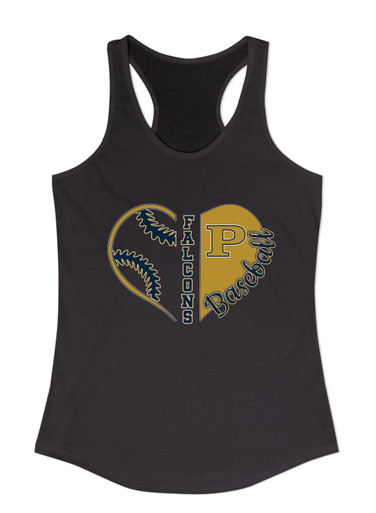 Peddie Falcons Heart Baseball Women's Tank Top