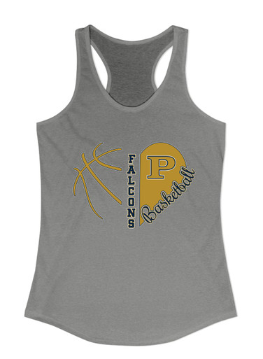 Peddie Falcons Heart Basketball Women's Tank Top